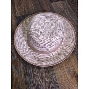 Wallaroo Hat Company Darby Fedora Tan Cream Sun Hat Women Adjustable UPF